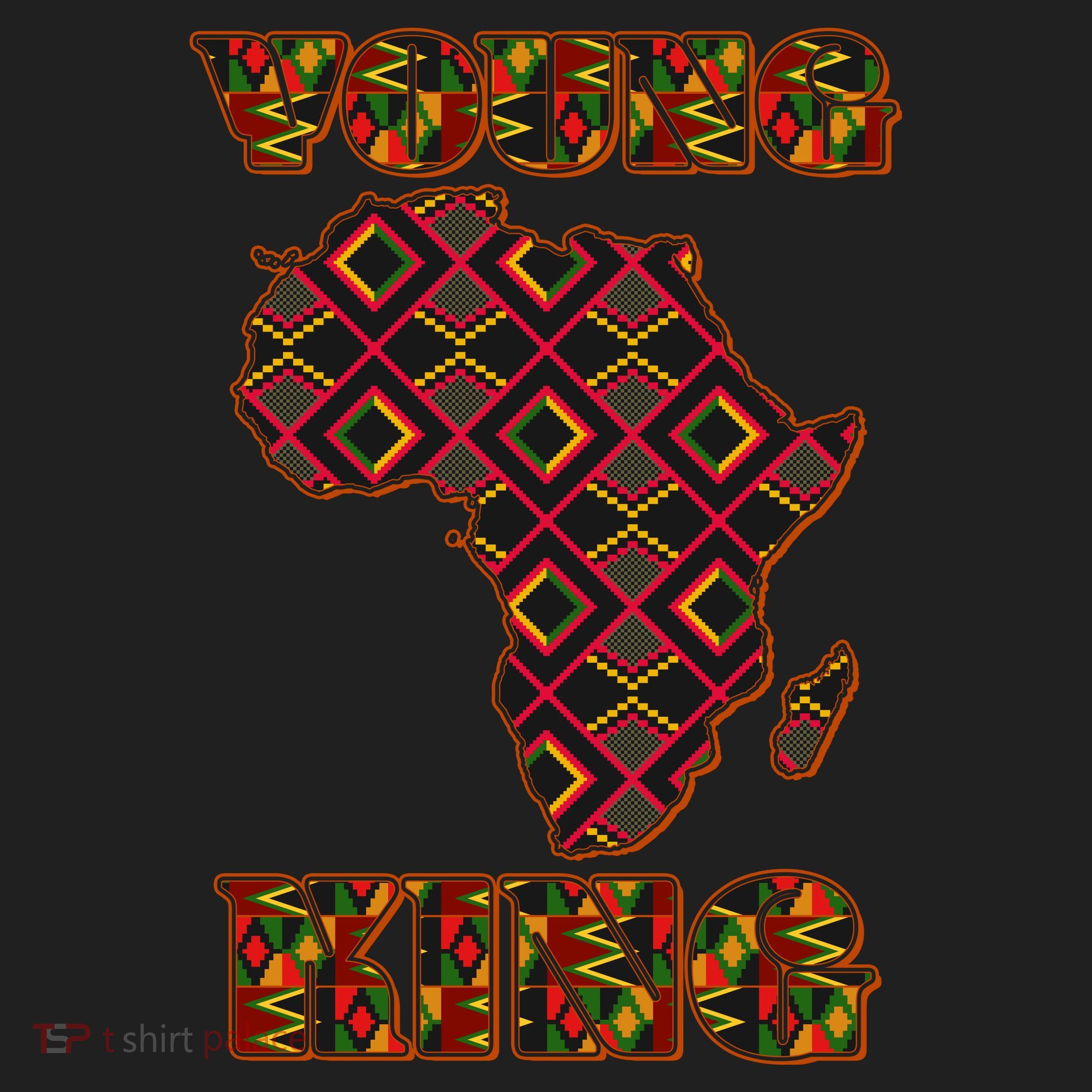 Young African King African Cloth Pattern Celebrating Black History Beanie