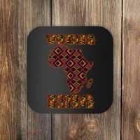 Young African King African Cloth Pattern Celebrating Black History Coaster thumb 0