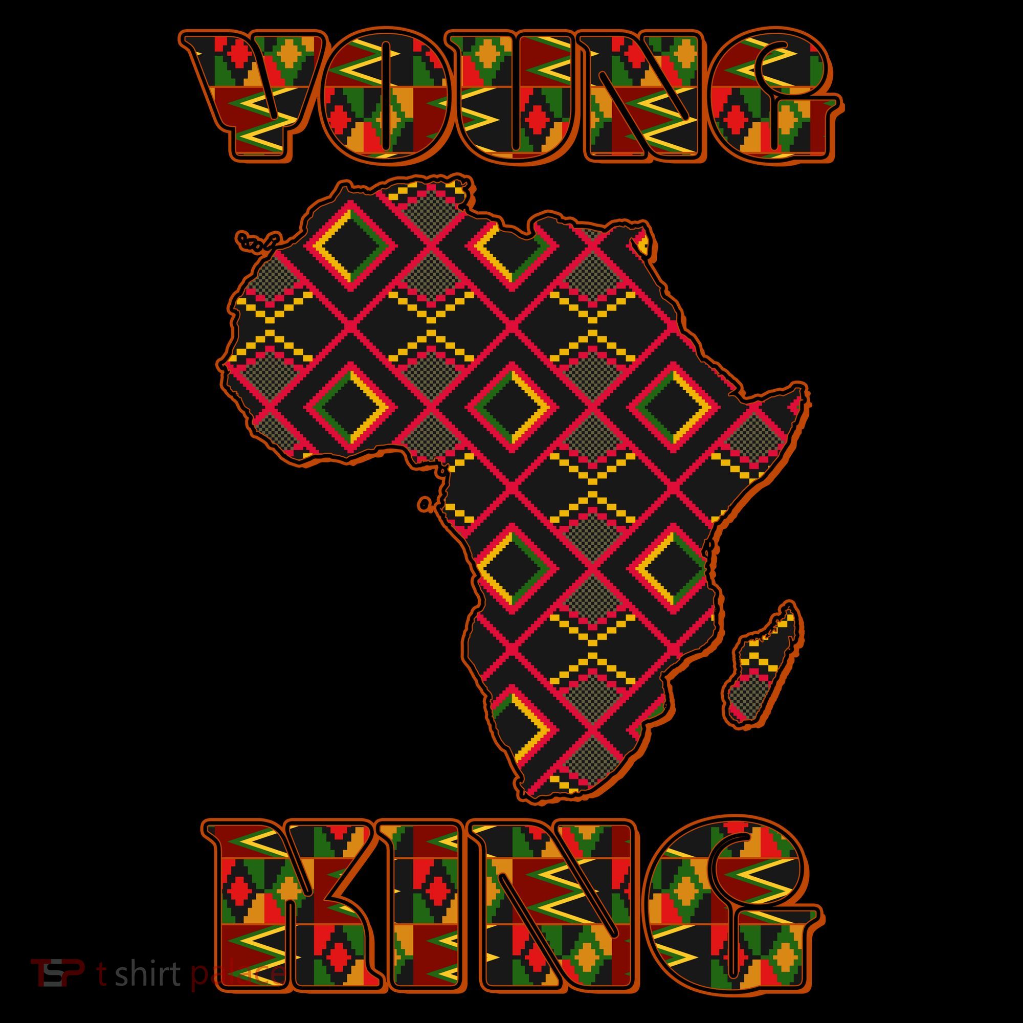 Young African King African Cloth Pattern Celebrating Black History Women's Hoodie