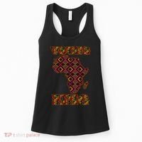 Young African King African Cloth Pattern Celebrating Black History Women's Tank Top thumb 0