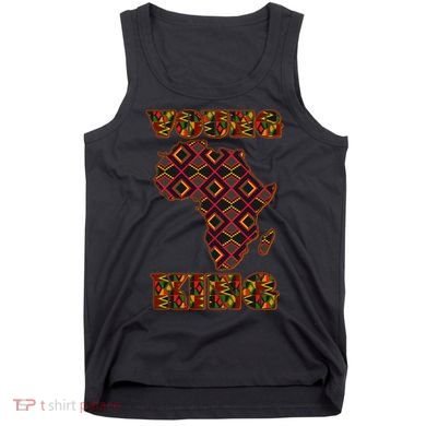 Young African King African Cloth Pattern Celebrating Black History Tank Top