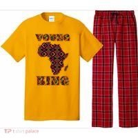 Young African King African Cloth Pattern Celebrating Black History Pajama Set thumb 0