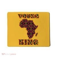 Young African King African Cloth Pattern Celebrating Black History Mousepad thumb 0