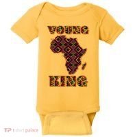 Young African King African Cloth Pattern Celebrating Black History Baby Bodysuit thumb 0