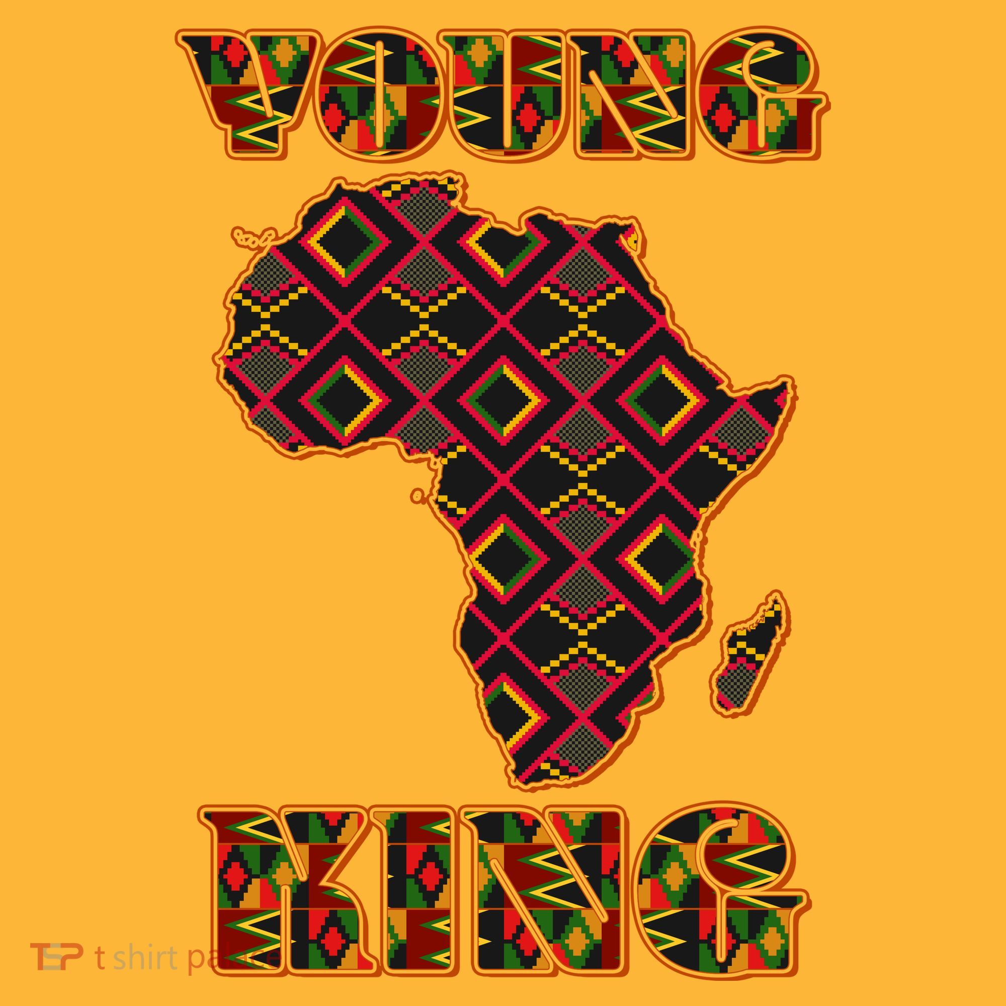 Young African King African Cloth Pattern Celebrating Black History Visor