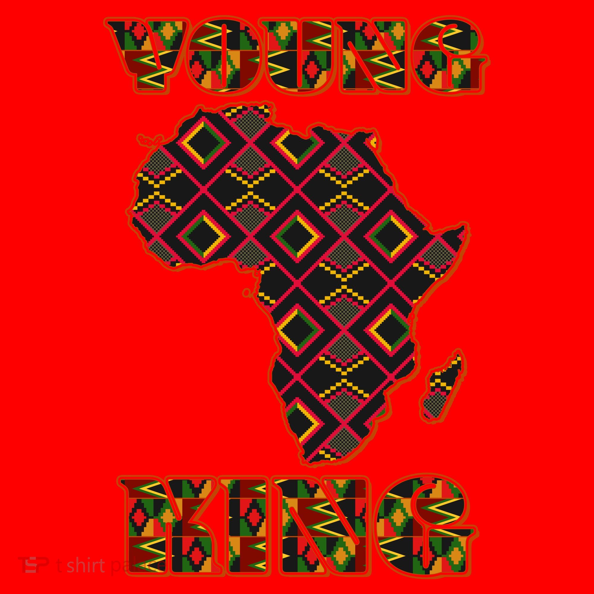 Young African King African Cloth Pattern Celebrating Black History Santa Hat