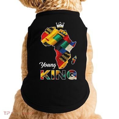 Young African King Map Kente Doggie Tank
