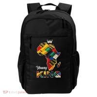 Young African King Map Kente Backpack thumb 0