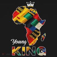 Young African King Map Kente Women's Hoodie thumb 2