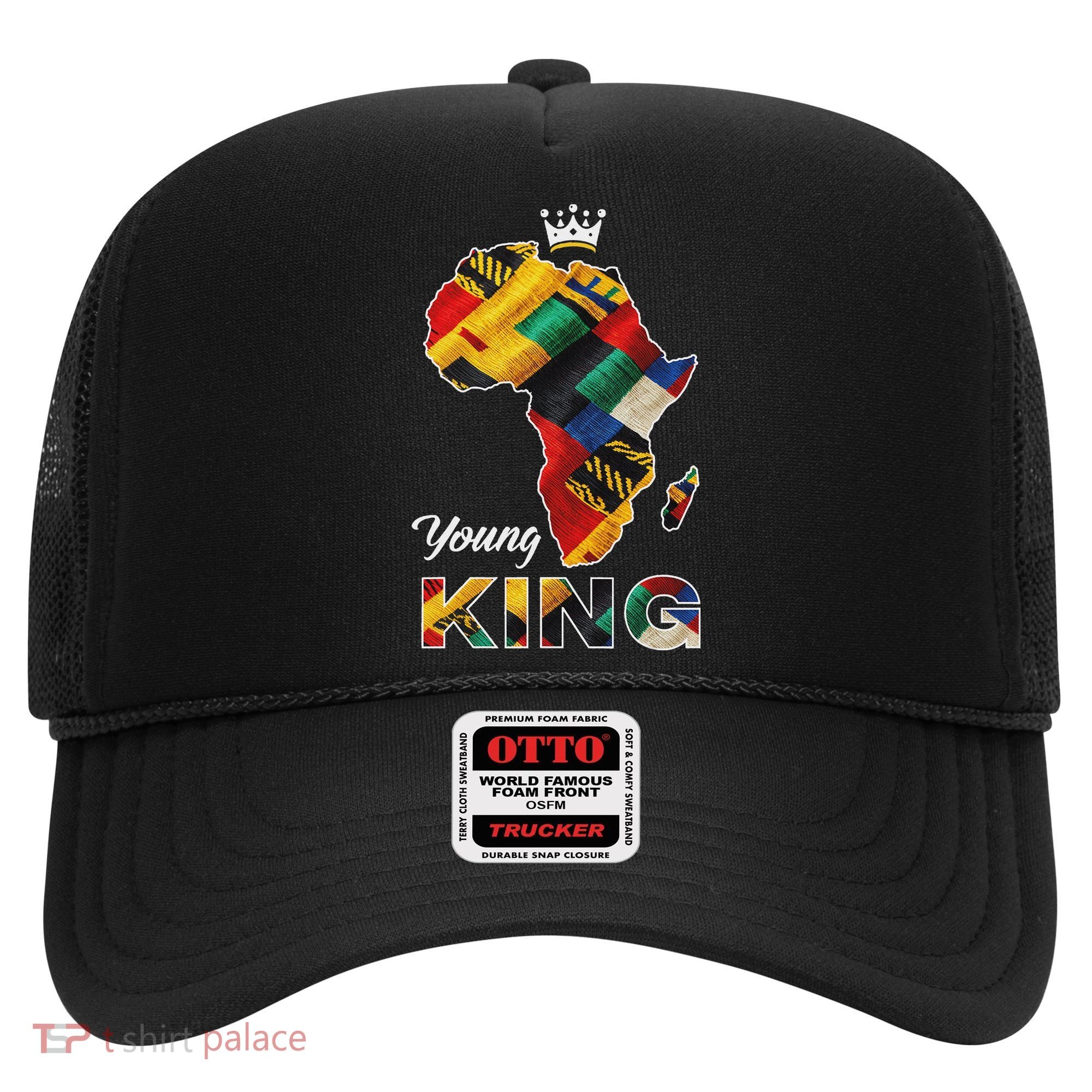 Young African King Map Kente Hat