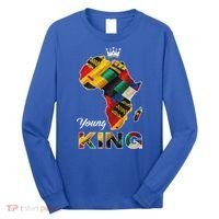 Young African King Map Kente Long Sleeve Shirt thumb 0