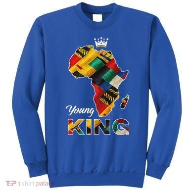 Young African King Map Kente Sweatshirt