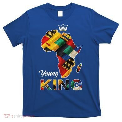 Young African King Map Kente T-Shirt