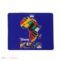 Young African King Map Kente Mousepad thumb 0