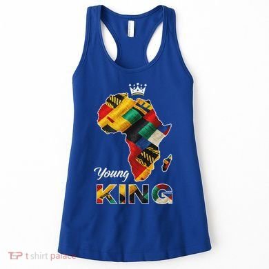 Young African King Map Kente Women's Tank Top