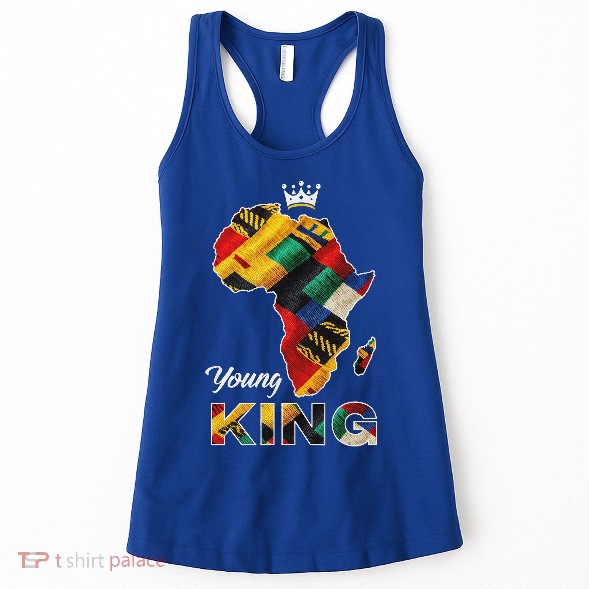 Young African King Map Kente Women's Tank Top