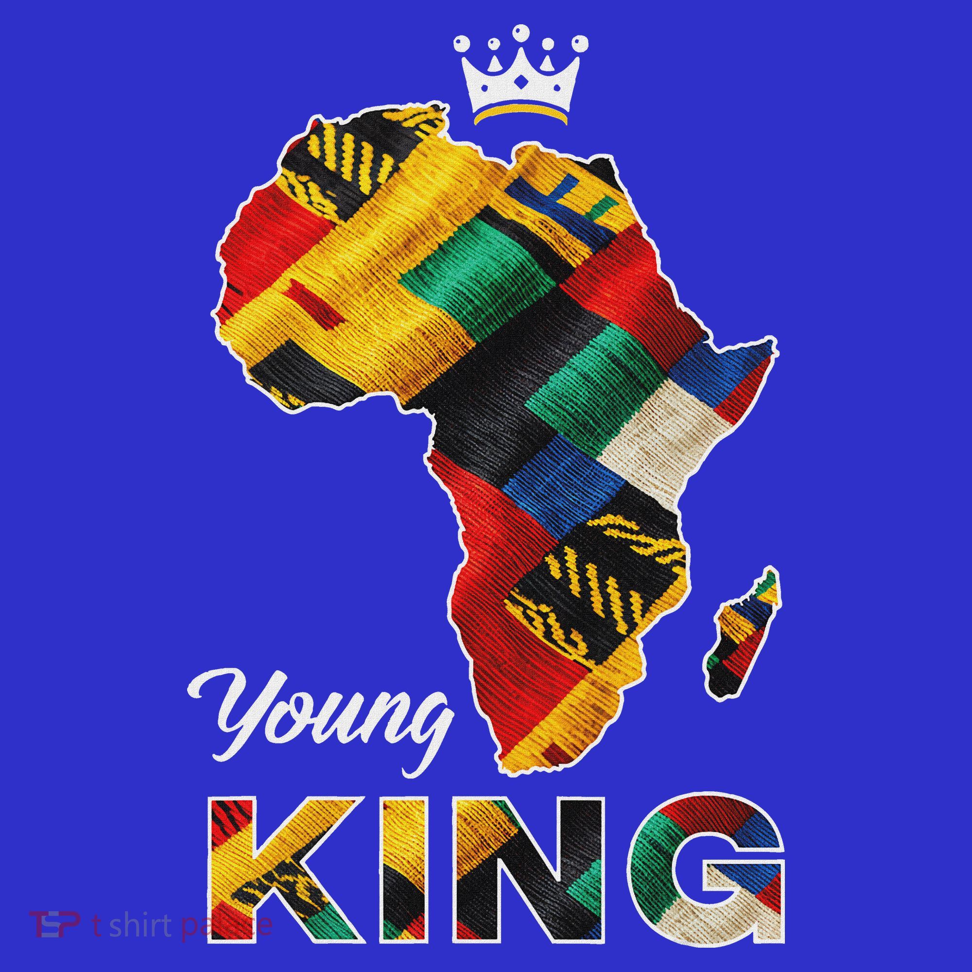 Young African King Map Kente Women's Tank Top