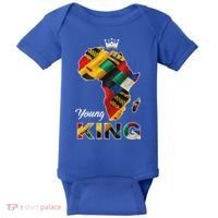 Young African King Map Kente Baby Bodysuit thumb 0