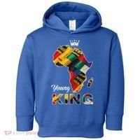 Young African King Map Kente Toddler Hoodie thumb 0