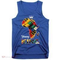 Young African King Map Kente Tank Top thumb 0