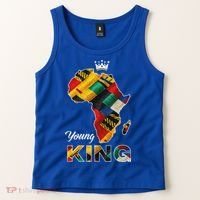 Young African King Map Kente Tank Top thumb 2