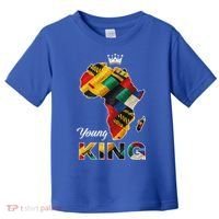 Young African King Map Kente Toddler T-Shirt thumb 0