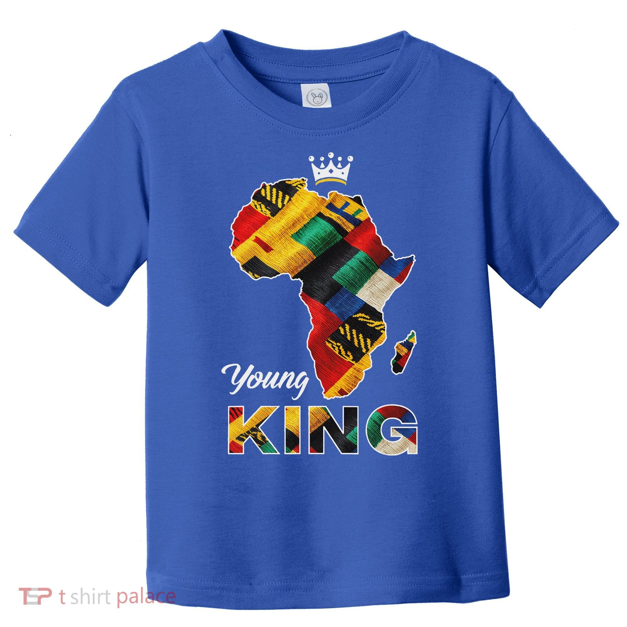 Young African King Map Kente Toddler T-Shirt