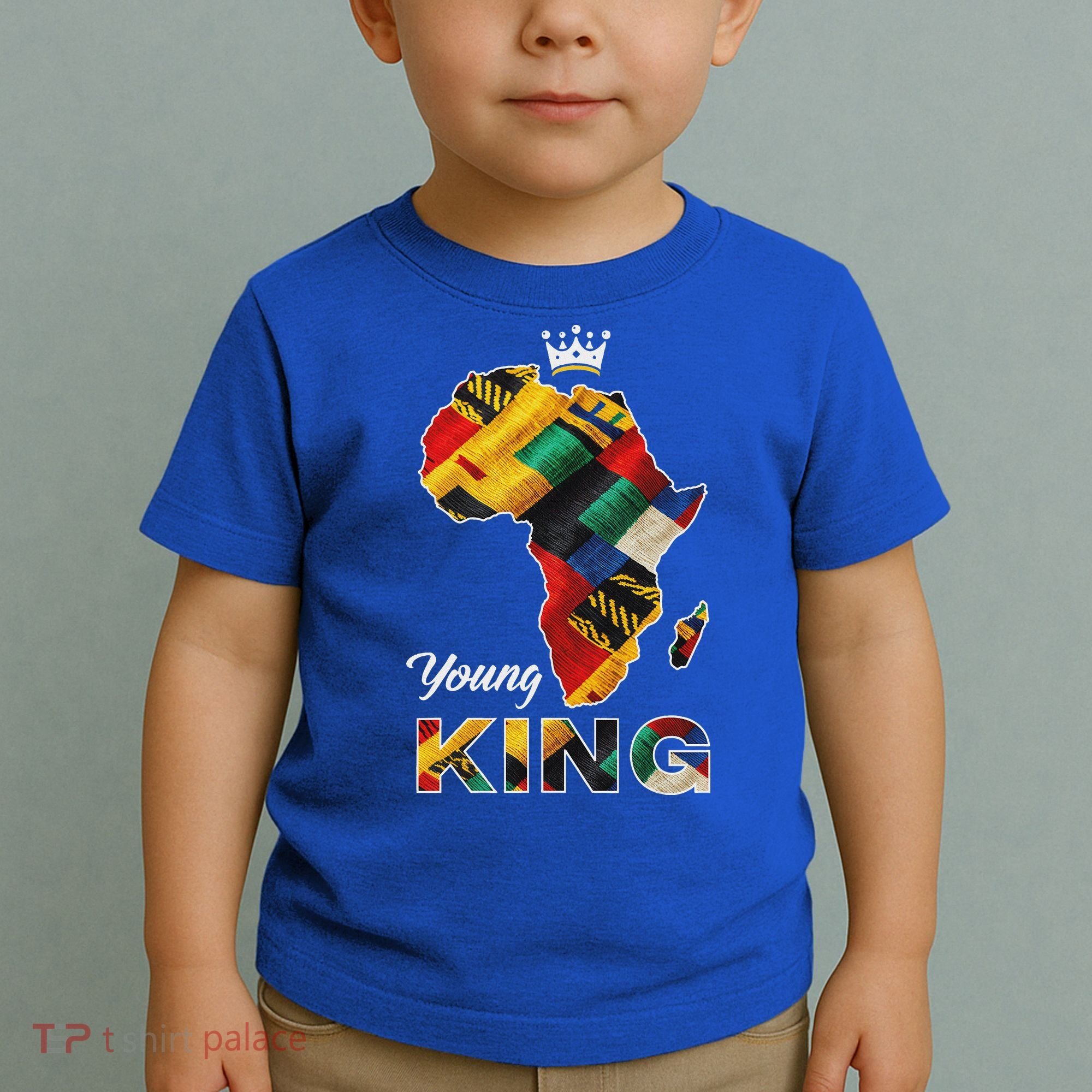 Young African King Map Kente Toddler T-Shirt
