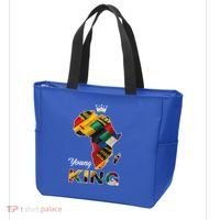 Young African King Map Kente Tote Bag thumb 3