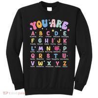 You Are Letters Alphabet Learn Abcs Boy Girl Reading Teacher Sweatshirt thumb 0