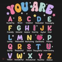 You Are Letters Alphabet Learn Abcs Boy Girl Reading Teacher Women's Hoodie thumb 2