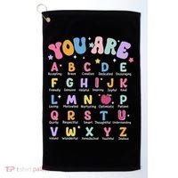 You Are Letters Alphabet Learn Abcs Boy Girl Reading Teacher Golf Towel thumb 0