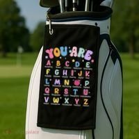 You Are Letters Alphabet Learn Abcs Boy Girl Reading Teacher Golf Towel thumb 2
