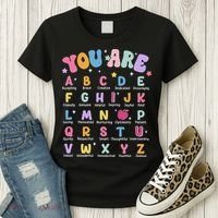 You Are Letters Alphabet Learn Abcs Boy Girl Reading Teacher Women's T-Shirt thumb 3
