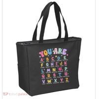 You Are Letters Alphabet Learn Abcs Boy Girl Reading Teacher Tote Bag thumb 2