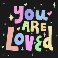 You Are Loved Colorful Quote Cute Gift T-Shirt thumb 7