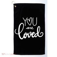 You Are Loved Cute Gift Golf Towel thumb 0