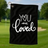 You Are Loved Cute Gift Golf Towel thumb 1