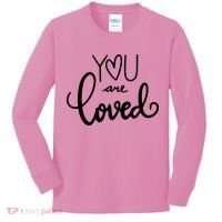 You Are Loved Cute Gift Kids Long Sleeve Shirt thumb 0