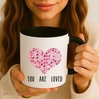 You Are Loved Heart Gift Coffee Mug thumb 3