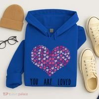 You Are Loved Heart Gift Hoodie thumb 4