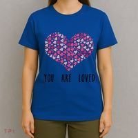 You Are Loved Heart Gift T-Shirt thumb 4