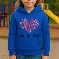 You Are Loved Heart Gift Kids Hoodie thumb 3