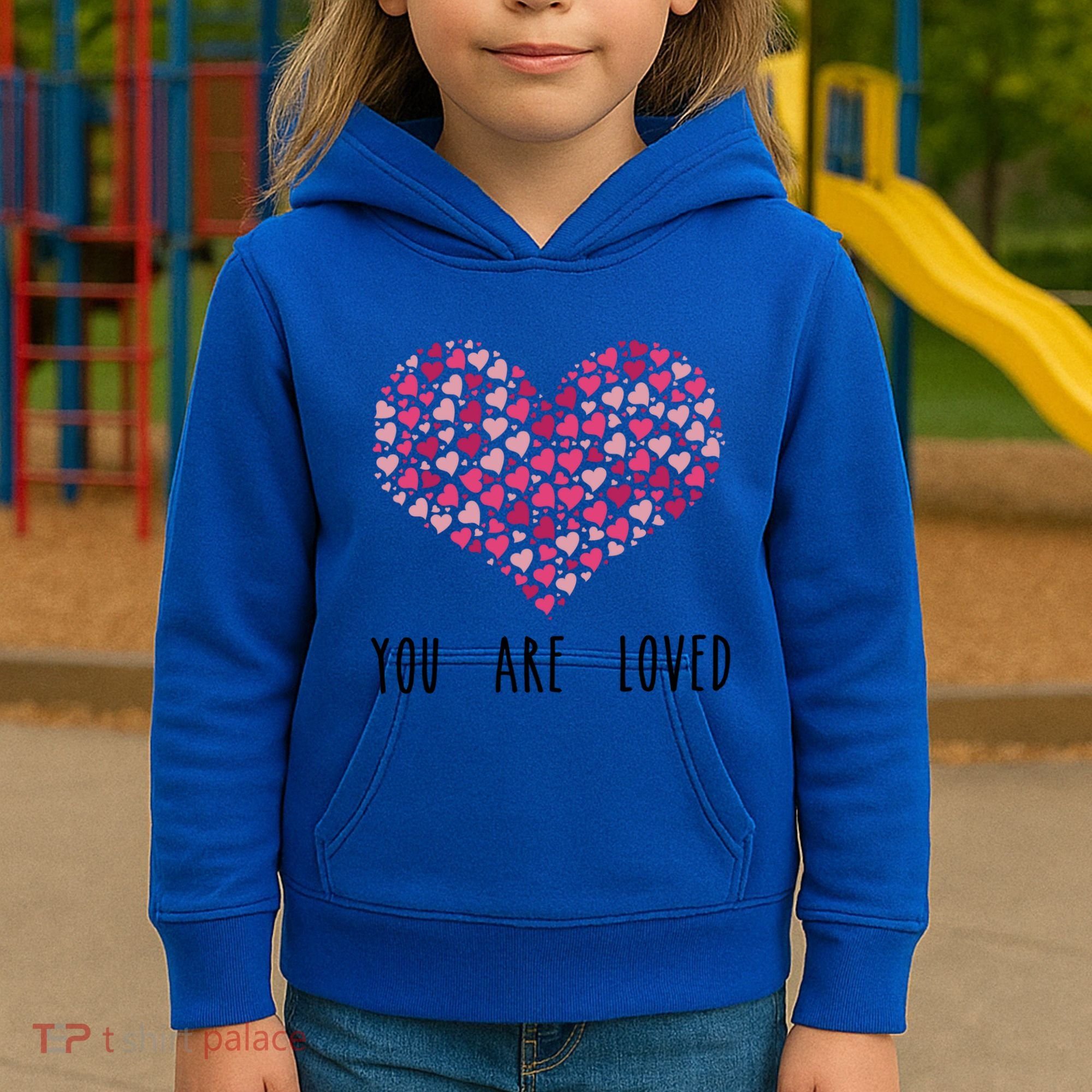 You Are Loved Heart Gift Kids Hoodie