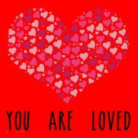 You Are Loved Heart Gift Santa Hat thumb 1