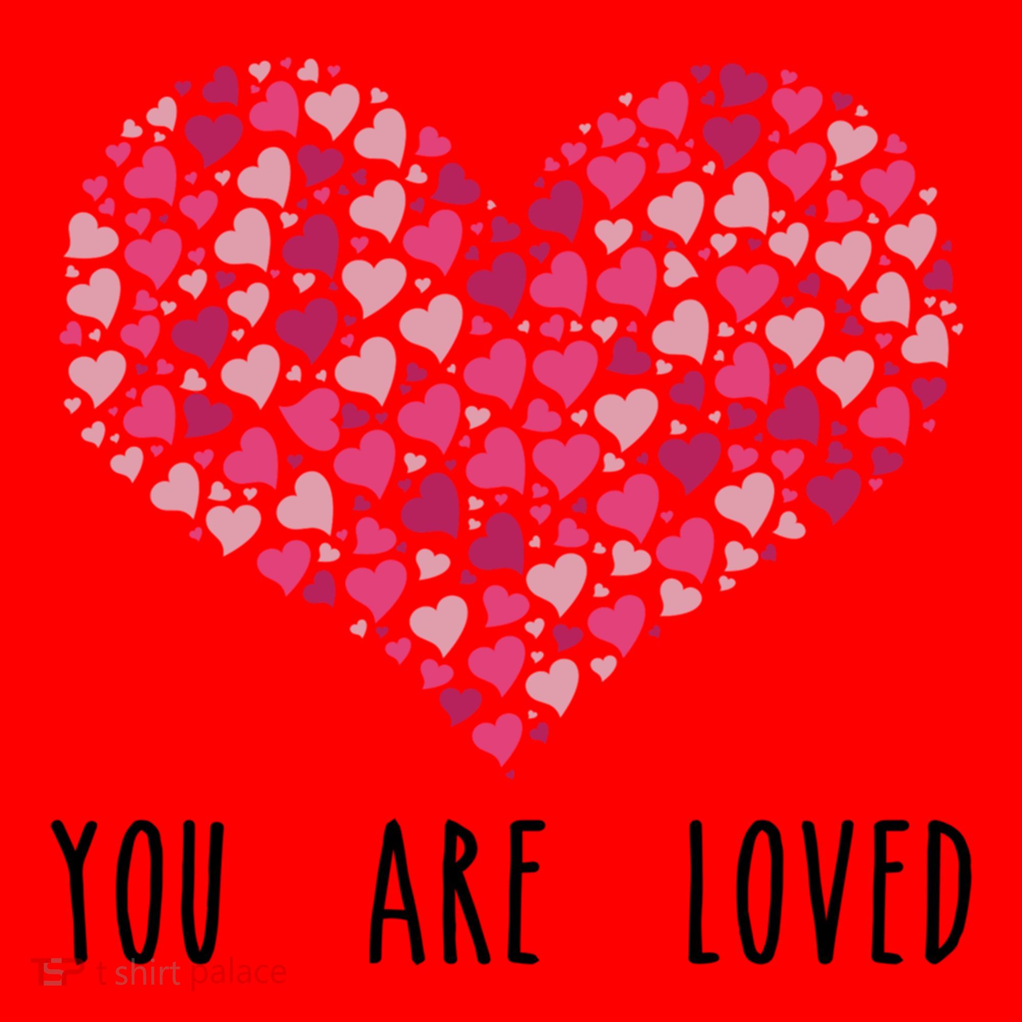 You Are Loved Heart Gift Santa Hat
