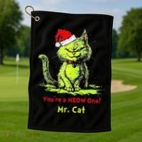 YouRe A Meow One Mr Cat Golf Towel thumb 1