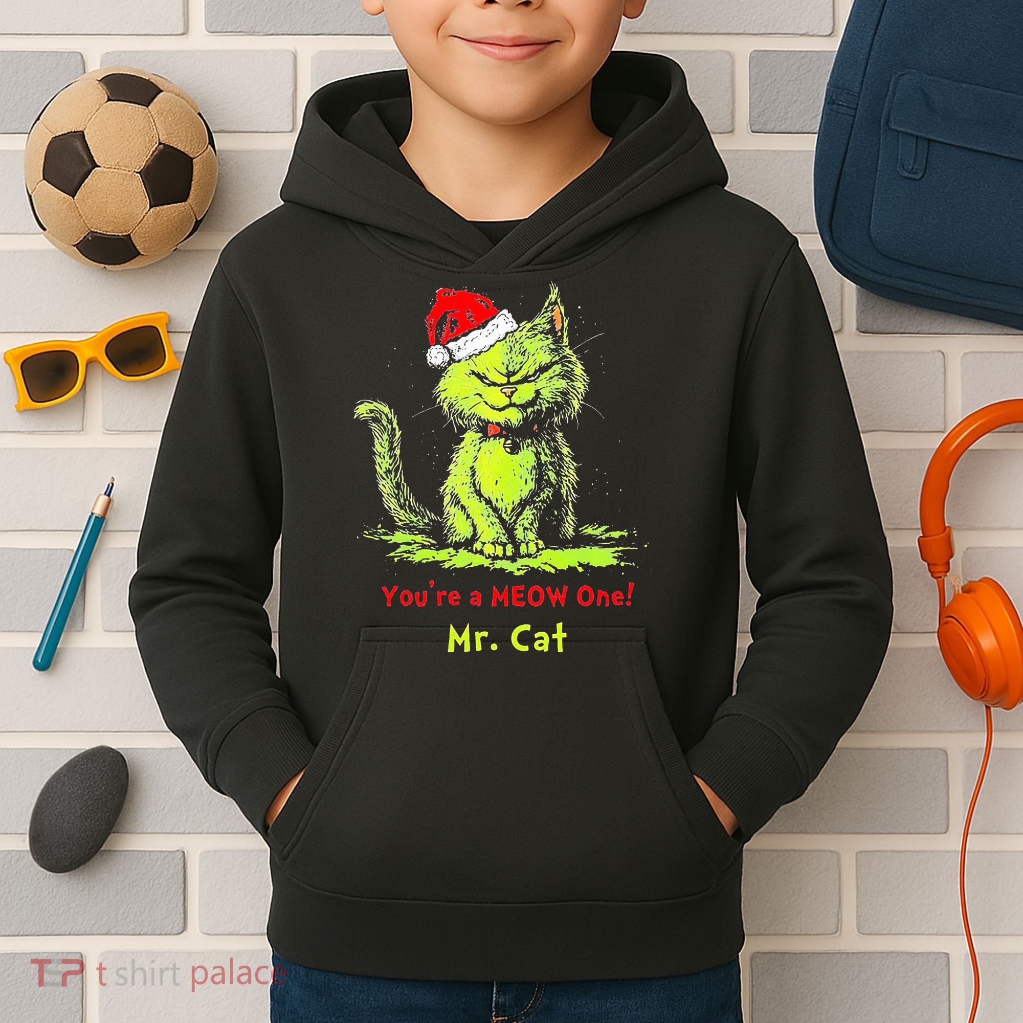 YouRe A Meow One Mr Cat Kids Hoodie