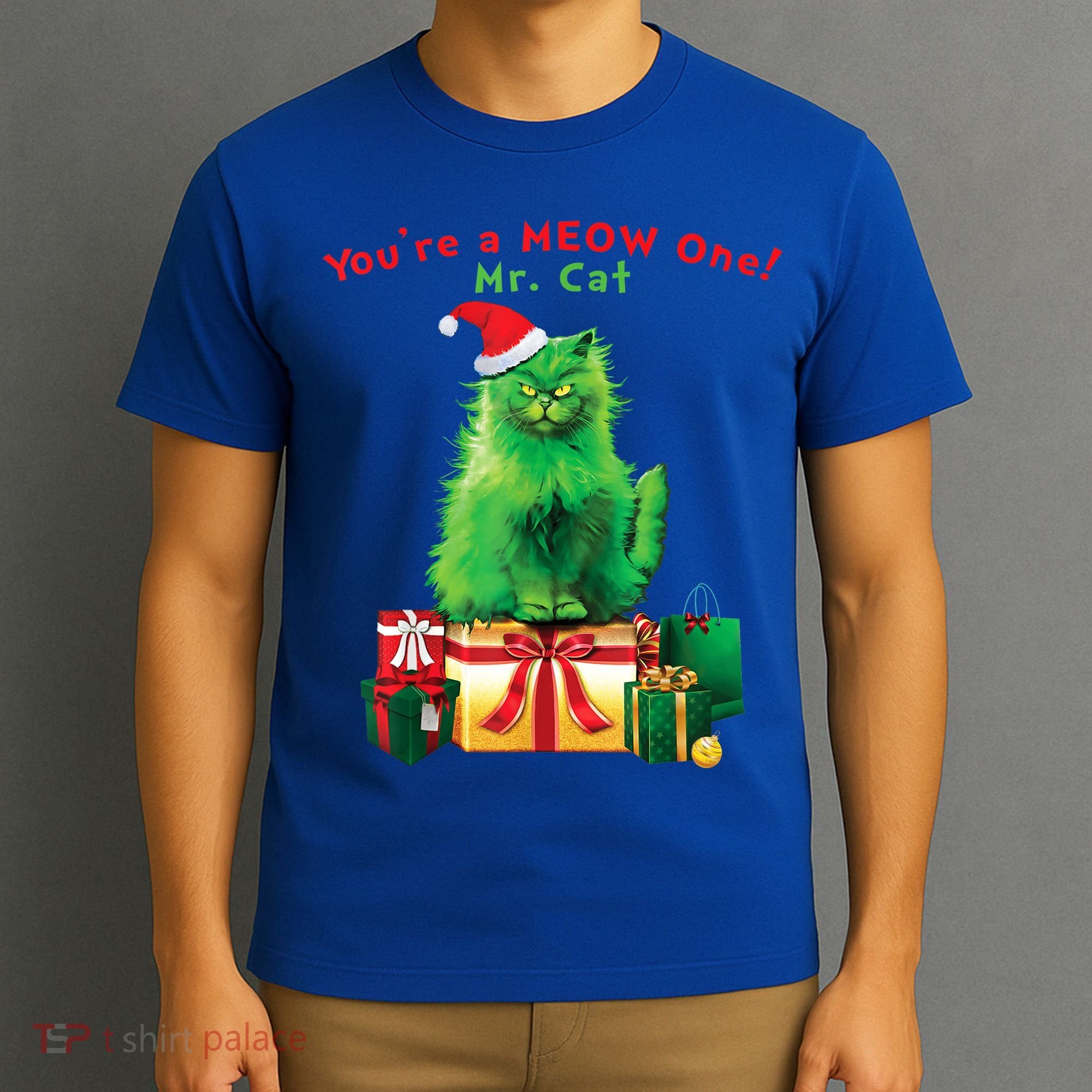 You're A Meow One Mr Cat Christmas Holiday Funny Cute Gift T-Shirt