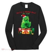YouRe A Meow One Mr. Cat Christmas Holiday Funny Long Sleeve Shirt thumb 0